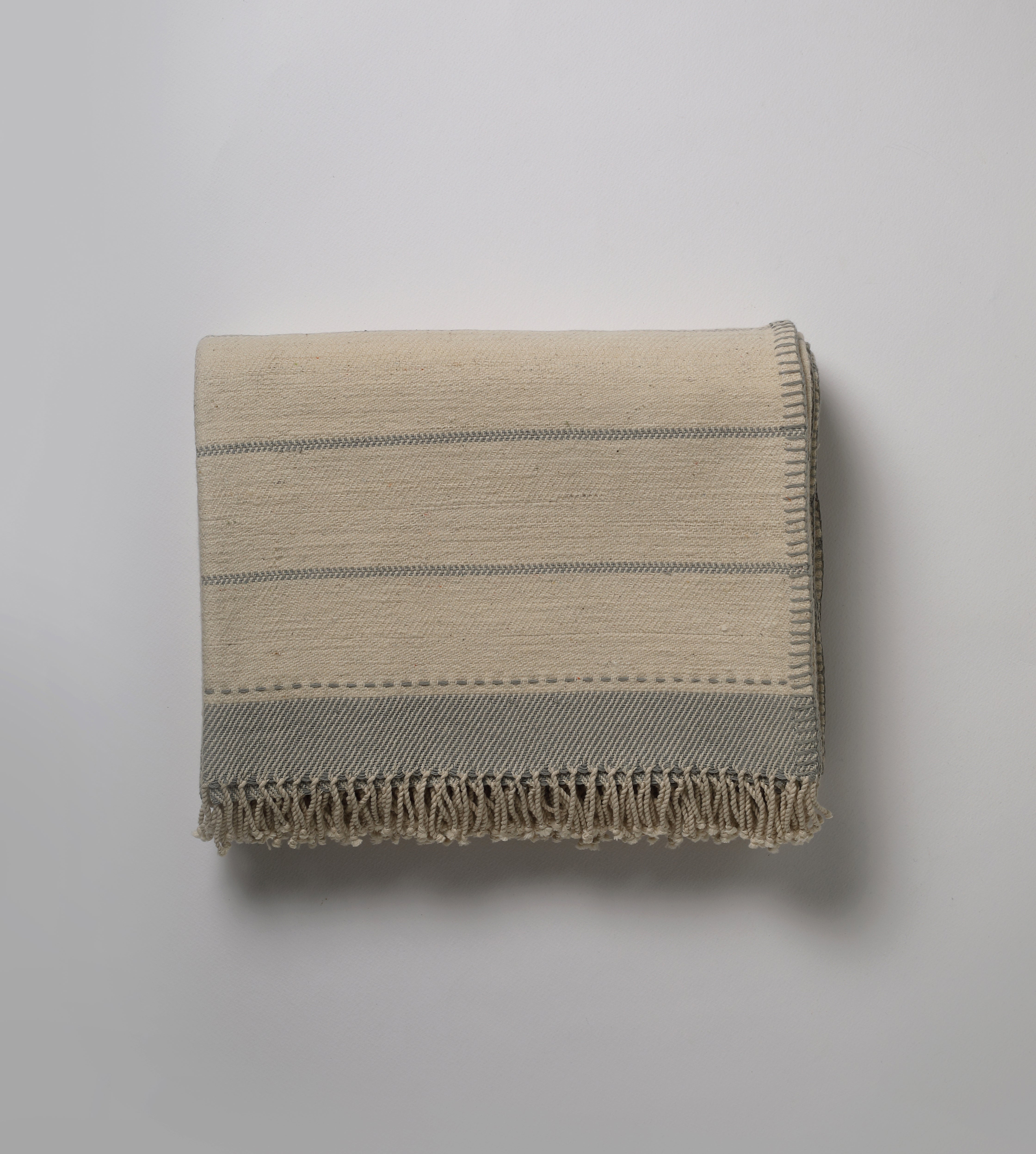 Meditation Blanket - white and grey