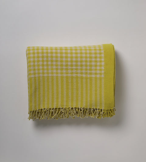 Meditation Blanket - white and yellow
